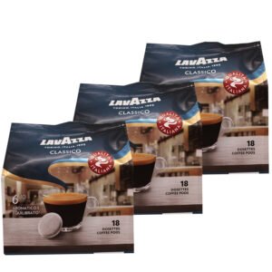 3x Lavazza Classico Italian Coffee Pods - 18 Pods - 125g. / 4.4 oz.