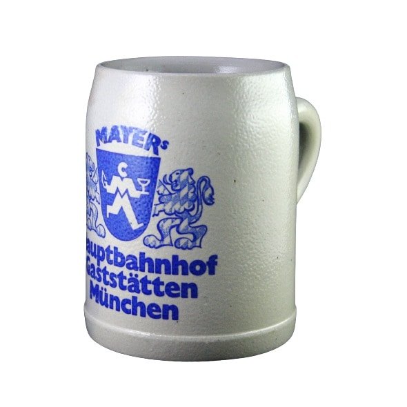 German Beer Stein Mayers Hauptbahnhof Gaststatten Munchen 0,5 L / 16.9 Fluid Ounces
