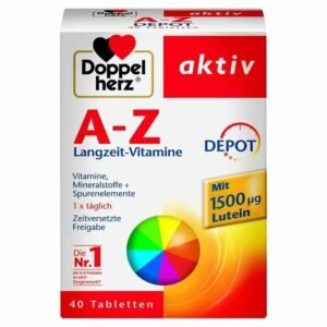 DOPPELHERZ A-Z Multivitamin Depot Supplements w/ Vitamins Minerals & Trace Elements 40 Tbl