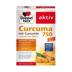Doppelherz Curcuma 750 with Curcumin + Vitamin D3 - 30 cps