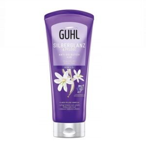 Guhl Silver Gloss & Care Anti-Yellow Treatment Cure - from Germany - 200 ml / 6.7 Fluid Ounces