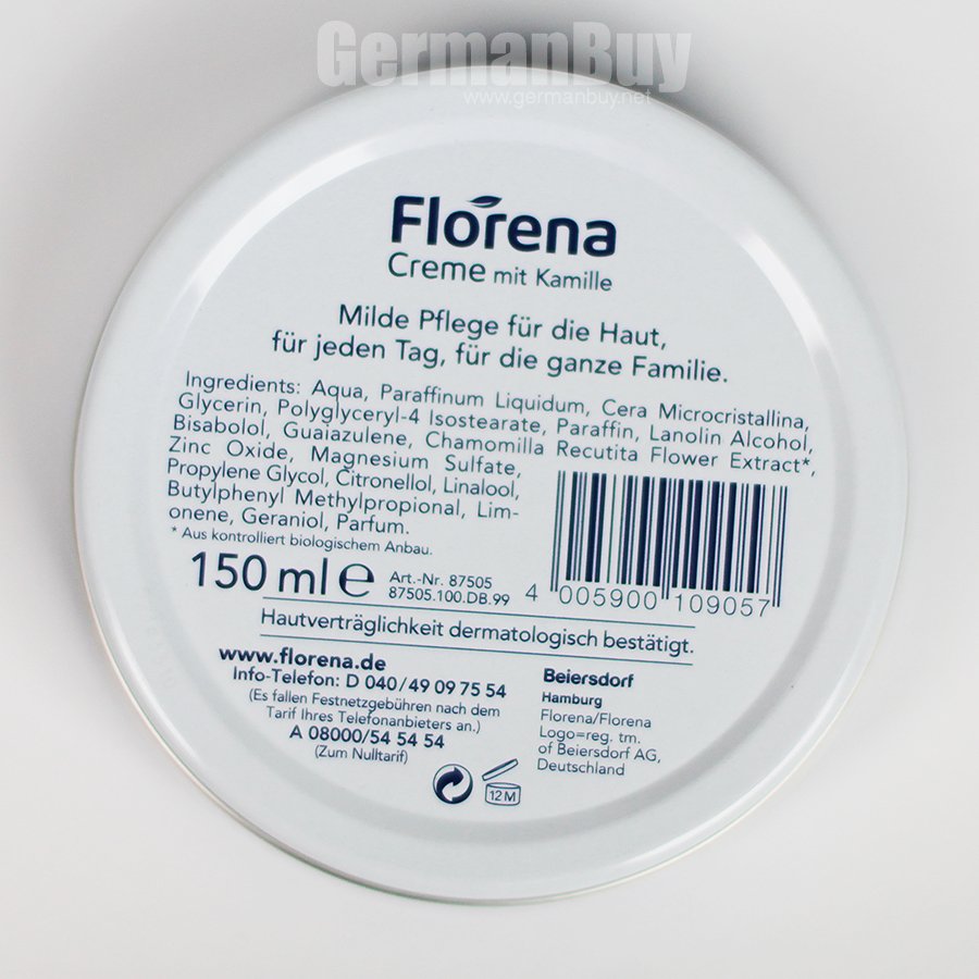 Florena Creme Camomile - 150ml / 5 fl oz - Image 2