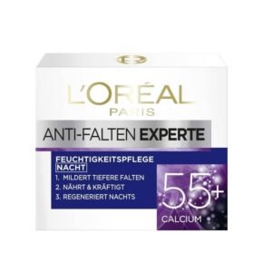L'Oréal 55+ Calcium Anti-Wrinkle Expert Moisturizer Night Cream - 50 ml / 1.69 Fluid Ounces