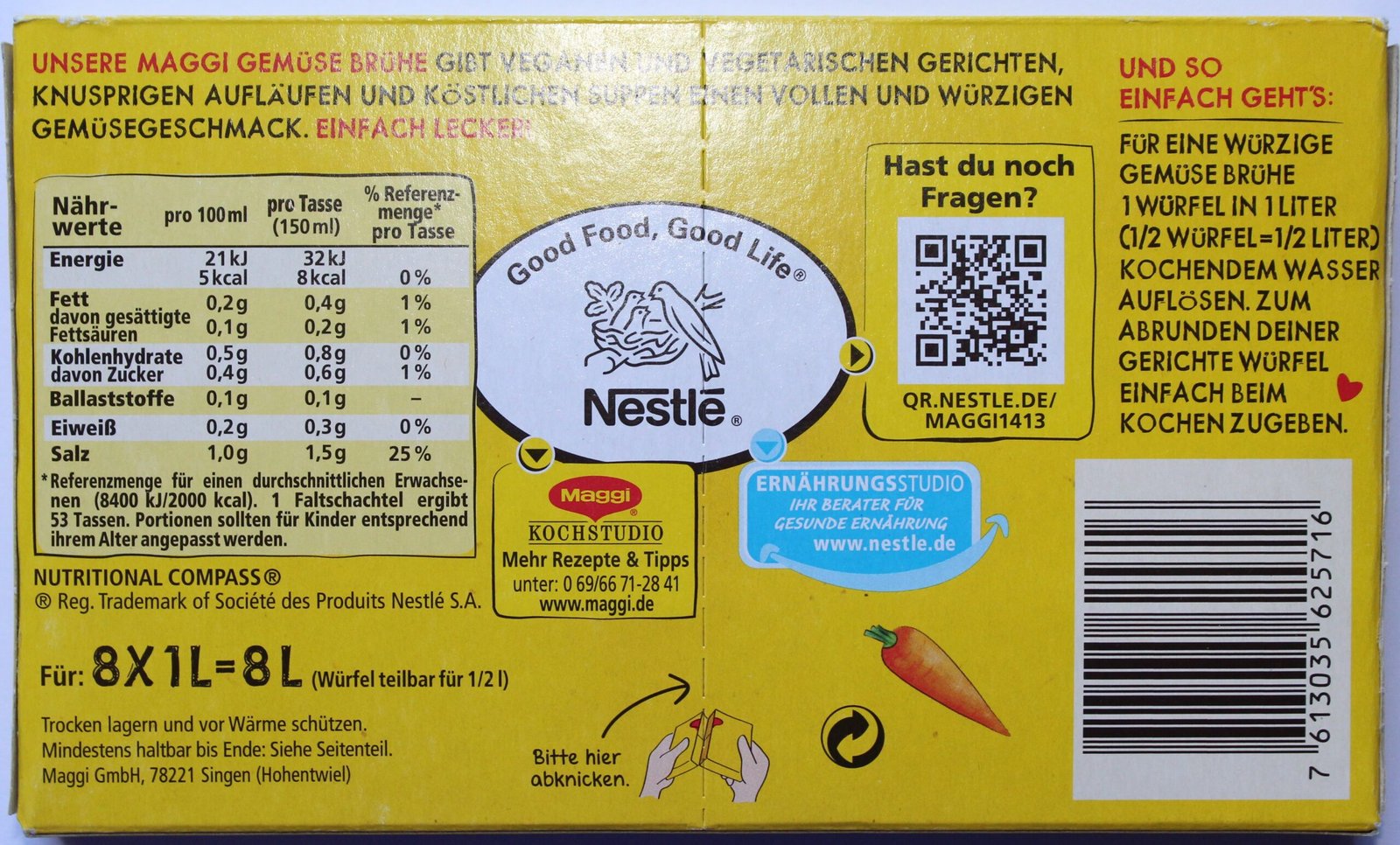 Maggi Clear Vegetable Broth Cubes 8 x 1 L = 8 L - Image 2