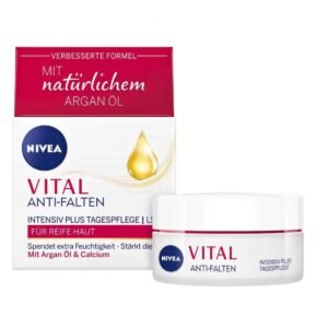 NIVEA Vital Anti-Wrinkle Day Cream Argan Oil Calcium Care 50 ml / 1.6 Fl Oz