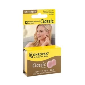 Ohropax Classic Earplugs Malleable Wax - Box w/ 12 piece