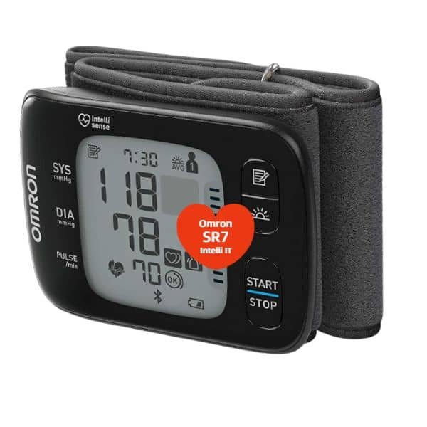 Omron RS7 Intelli IT Wrist Blood Pressure Monitor – Bluetooth and Smartphone Compatible – Blood Pressure Monitor