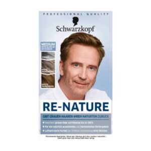 Schwarzkopf Re-Nature - Anti Gray Hair - Men's Natural Coloring Kit "MEN MEDIUM" Blonde/Brown