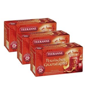 3x Teekanne Sweet Persian Pomegranate & Peach Fruit Tea in Bags - 45g / 1.5 oz.
