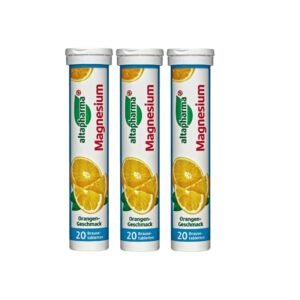 3x altapharma Magnesium 200mg Effervescent Tablets w/ Orange Flavour from Germany
