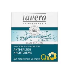 Lavera Basis Sensitive Anti-Wrinkle Night Cream w/ Organic Aloe Vera & Coenzyme Q10 - 50 ml / 1.69 Fluid Ounces