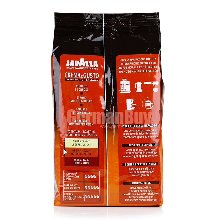 LavAzza Crema e Gusto Tradizione Italiana Whole Bean Coffee from Italy 1kg / 2.2 lbs / 35.2 oz - Image 2