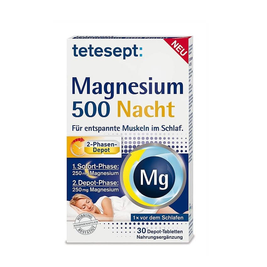 tetesept Magnesium 500 Night - dietary supplement 30 tbl - from Germany
