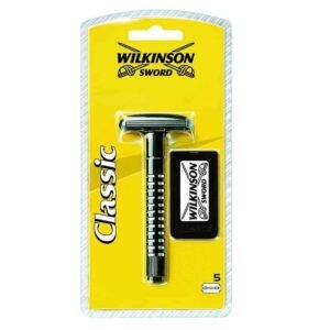Wilkinson Sword Classic razor handle and 5 blade, men shaver